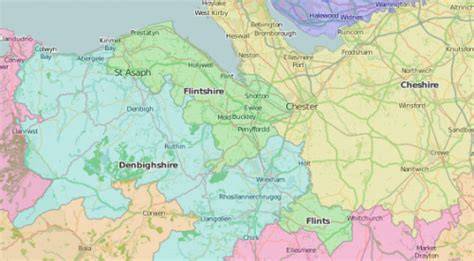 Map of Flintshire