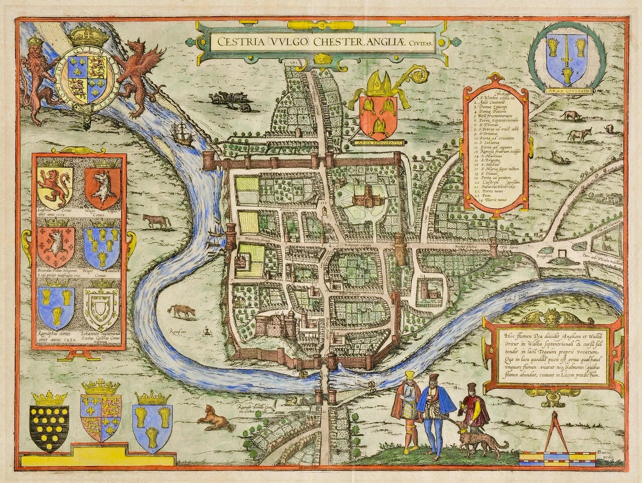 georg braun 1581 chester city map