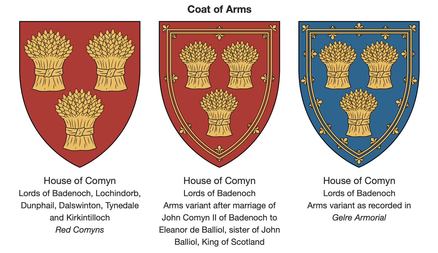 Temp Comyn Coats of Arms
