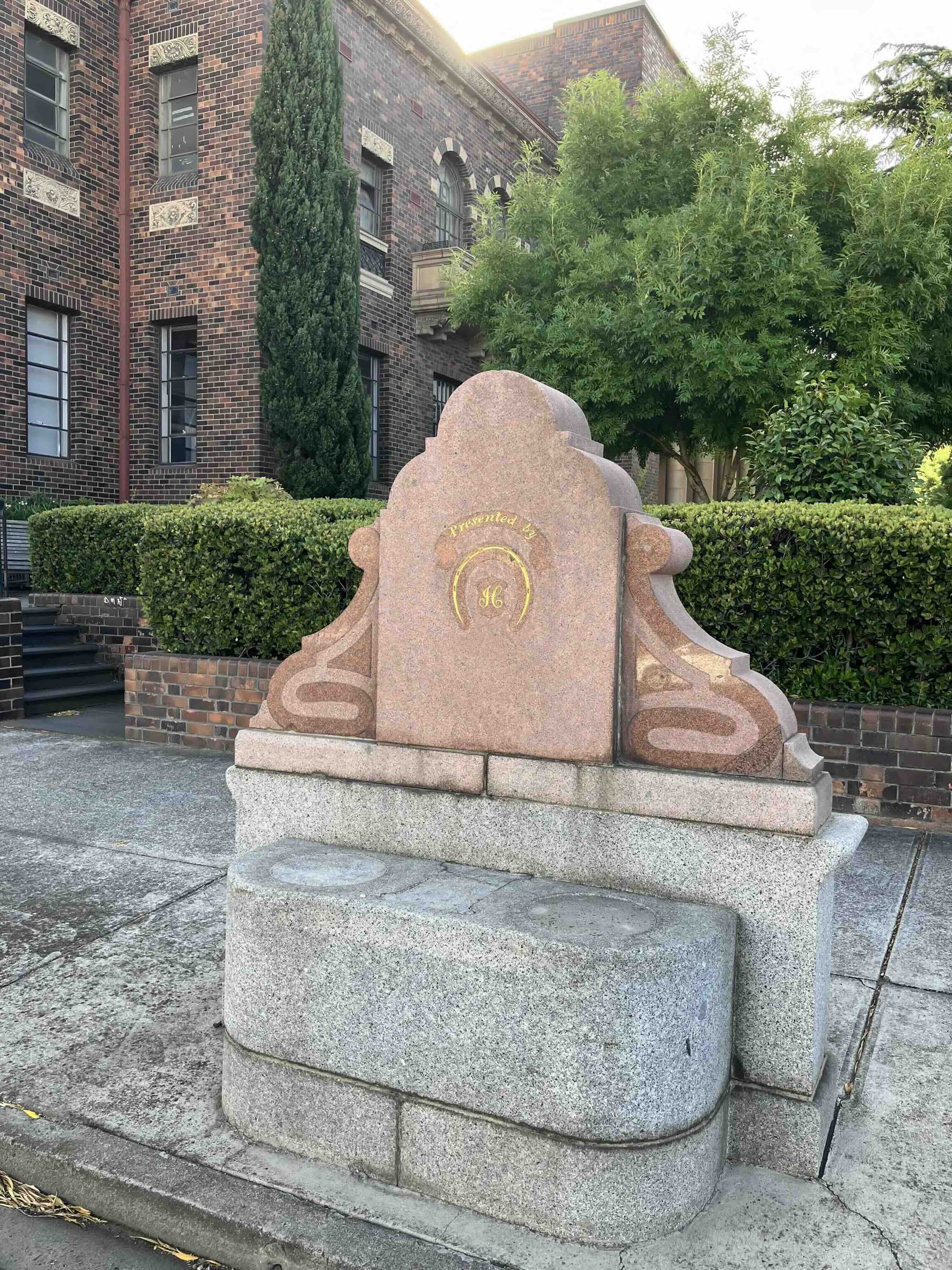 61 Napier St James Cuming Bubbler and Trough 2