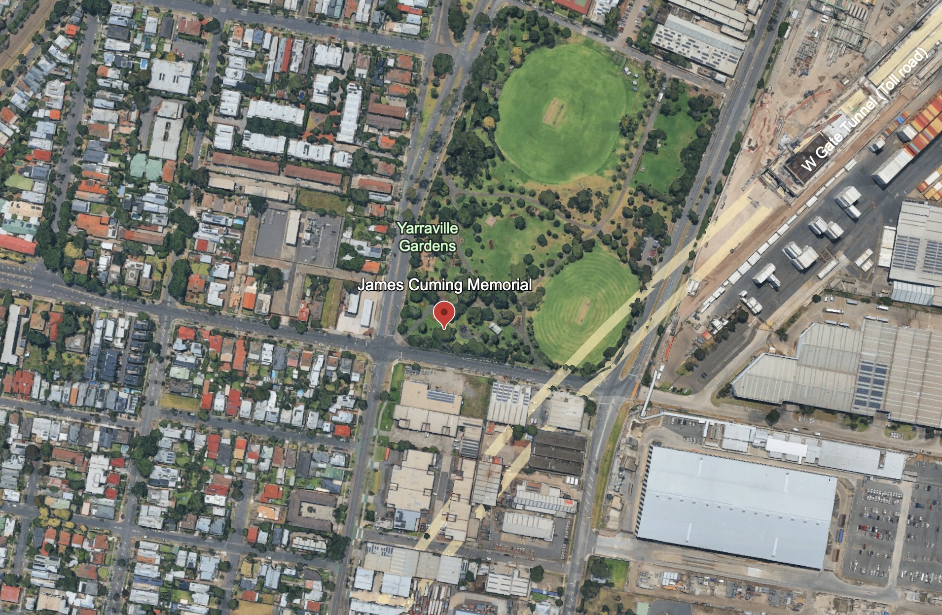 James Cuming Memorial map